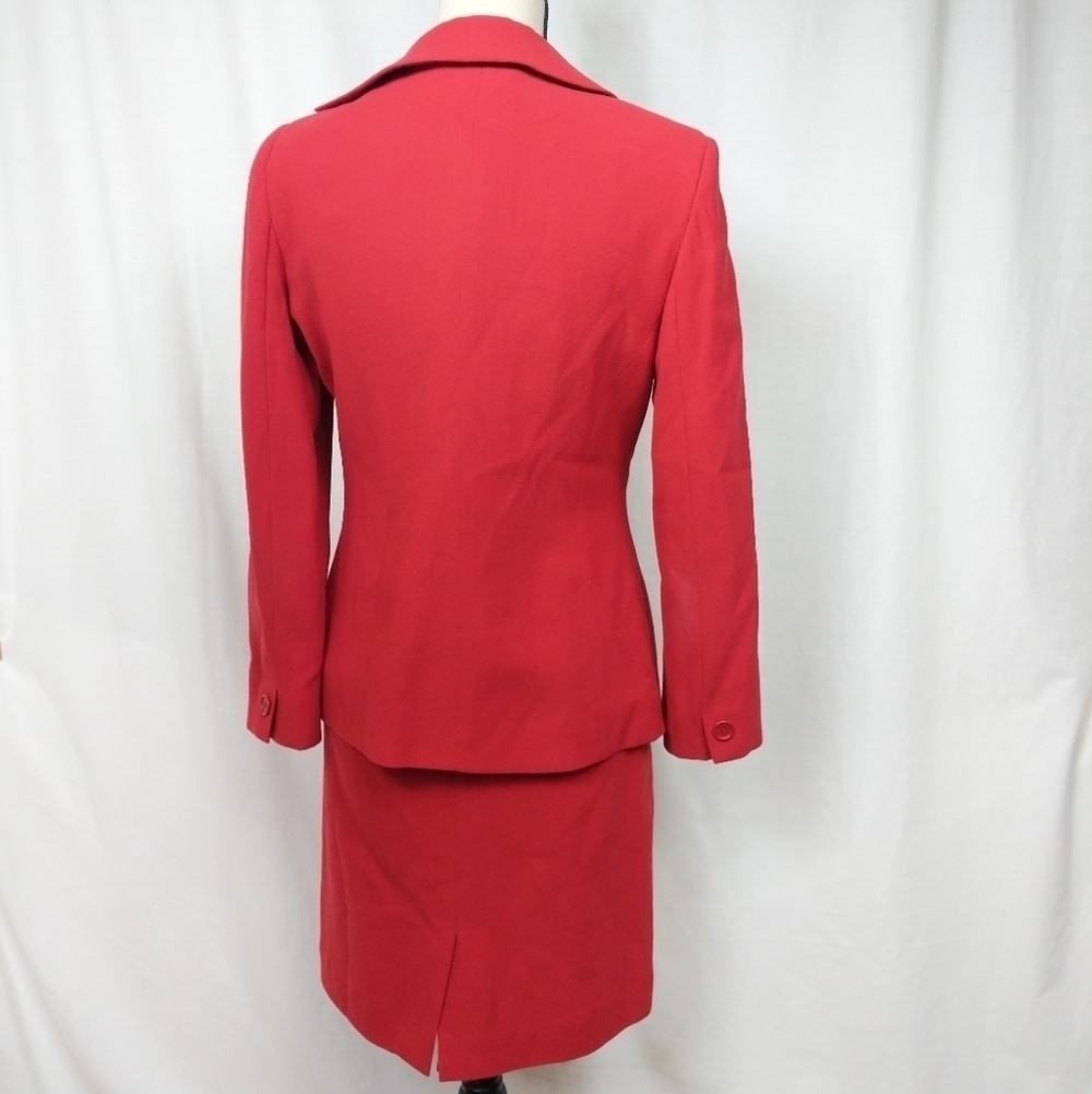 Ann Taylor Red Wool Sleeveless Dress & Jacket 4 - Picture 2 of 8